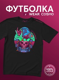 Черная с коротким рук. DXS WEAR - COSMO SPLASH (100%хлопок) xH8Y5wsDiwK6r0URr8niA0